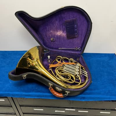 Vintage Conn 6D Double French Horn with Original Case and Mouthpiece Just Serviced image 1