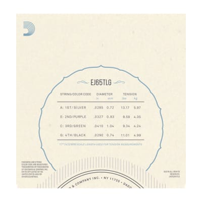 D'Addario EJ65TLGPro-Arté Custom Extruded Nylon Ukulele Strings, Tenor Low-G image 2