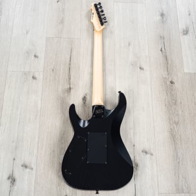 ESP USA M-II FR Guitar, Ebony Fretboard, Duncan Alnico II Pros, Black Open Grain image 6