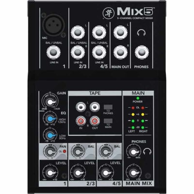 Mackie MIX5 Mixeur compact 5 canaux, 8 entrées MIX5 image 6
