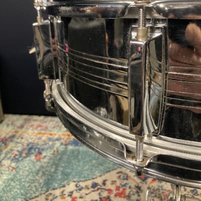 Yamaha 14x5" Steel Shell Snare Drum, No Badge 1980s - Chrome image 4