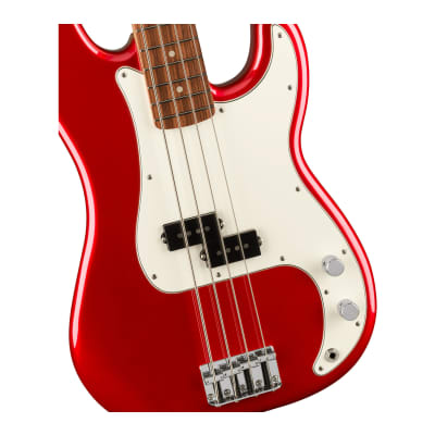 Fender Player Precision 4-String Right-Handed Bass Guitar with Maple Neck, Pau Ferro Fingerboard, Alder Body and Player Series Alnico 5 Split Single-Pickups (Candy Apple Red) image 3