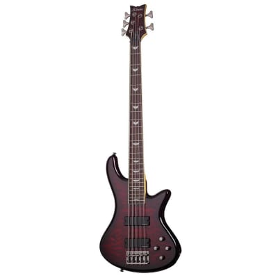 Schecter Stiletto Extreme-5 5 String Bass Guitar (Black Cherry) for sale