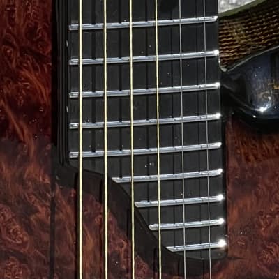 Emerald X20 Acoustic/Electric Guitar Amber Burled Redwood Carbon Fiber image 3