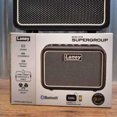 Laney Mini Stereo Bluetooth Supergroup Battery Powered Guitar Amplifier MINI-STB-SUPERG image 1