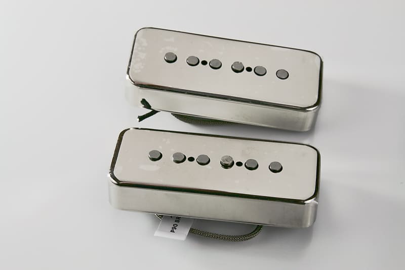 Lindy Fralin P90 Soapbar Pickups ALNICO Pole Pieces NICKEL Covers with -15%  Neck Nickel
