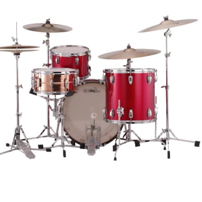 Ludwig Classic Maple Fab Drum Set Red Sparkle image 4