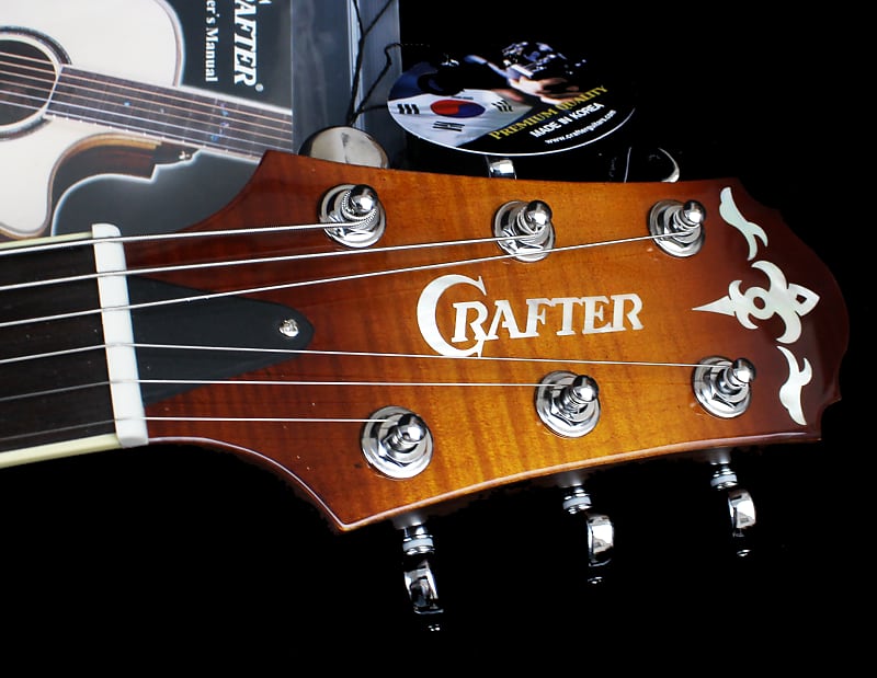 Crafter SA-TMVS Electro Acoustic Guitar in Vintage Sunburst w