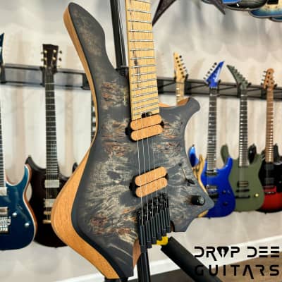 Ronciswall Vapor 6 Multiscale Headless Electric Guitar w/ Bag-Charcoal Black image 3