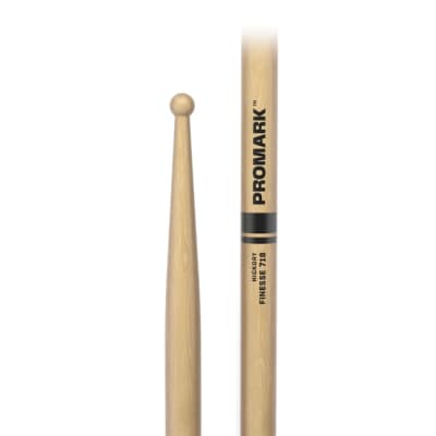 Promark Hickory 718 Finesse Wood Tip drumstick, Single Pair,TX718W image 5