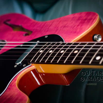 Fender Japan Telecaster neck on a Flame Maple Top Thinline body - unique & lightweight image 18