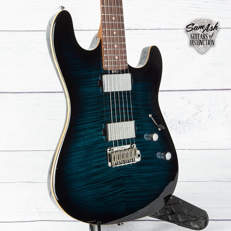Sterling by Music Man Sabre Electric Guitar (Deep Blue Burst) (QBR) image 1