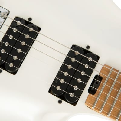 KOLOSS GT45PWH Aluminum Body Roasted Maple Neck Electric Guitar + Bag - White Satin image 5
