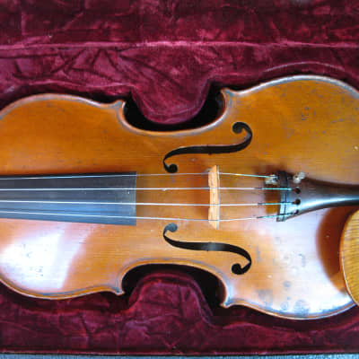 French Violin 4/4 mid 1800s amber image 3