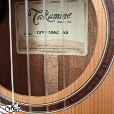 Takamine TSP148NC NS Thinline Nylon Acoustic-Electric Natural Satin w/ Case image 10
