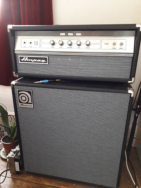 Ampeg V-4B 100W Tube Bass Amp Head Reissue + SVT 212AV Cab | Reverb