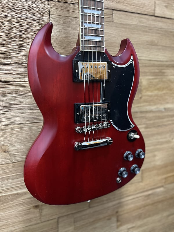 Epiphone 1961 Les Paul SG Standard guitar 2023 - Aged Sixties Cherry 6lbs 12oz w/hard case. Mint! image 1