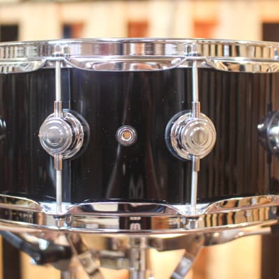 DW 5.5x14 Collector's Maple Piano Black Super Solid Snare Drum - SO#1288923 image 4