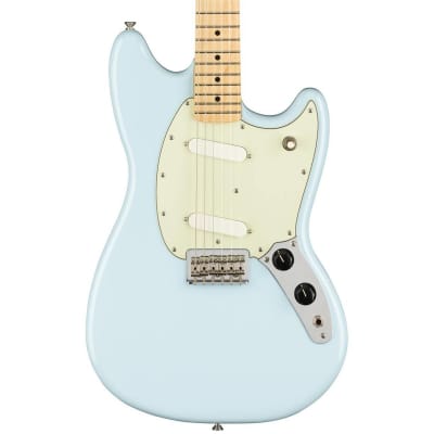 Fender Mustang Electric Guitar (Sonic Blue, Maple Fretboard) image 1