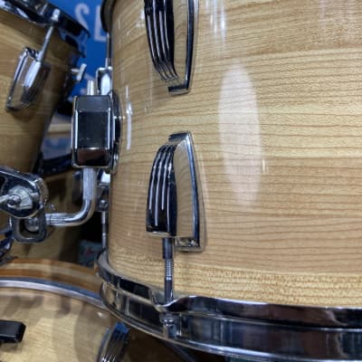 Ludwig 3 Ply Butcher Block Pro-Beat, 24,18,16,14,13, Blue/Olive Pointy Badge, Immaculate!! 1976 image 20