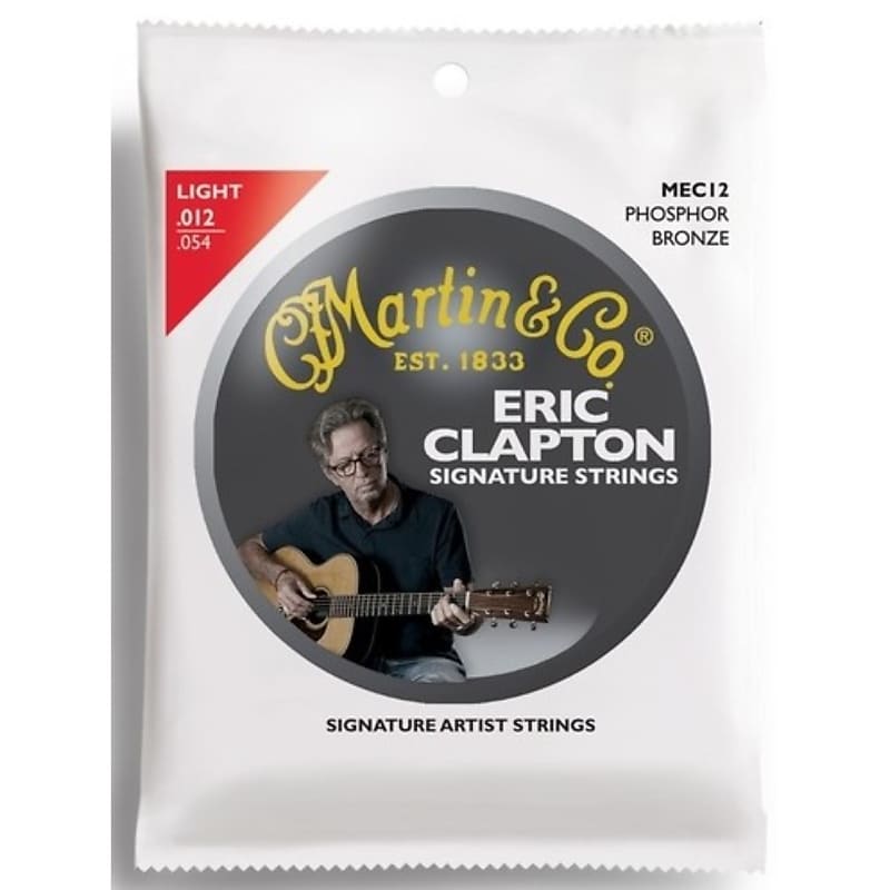 New Martin MEC12 Clapton's Choice Phosphor Bronze Acoustic Guitar Strings, Light image 1