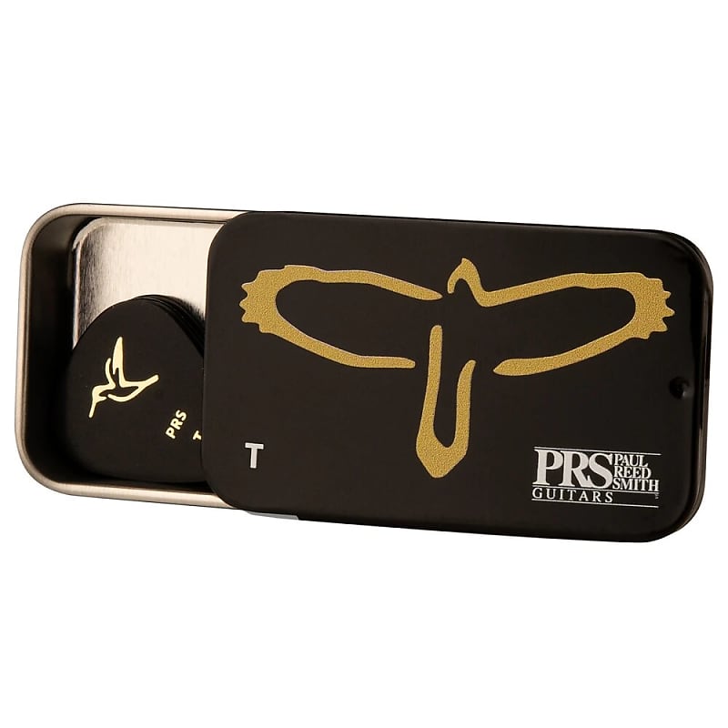 PRS Paul Reed Smith Gold Birds 12-Pack Assorted Guitar Picks w/Tin, Medium image 1