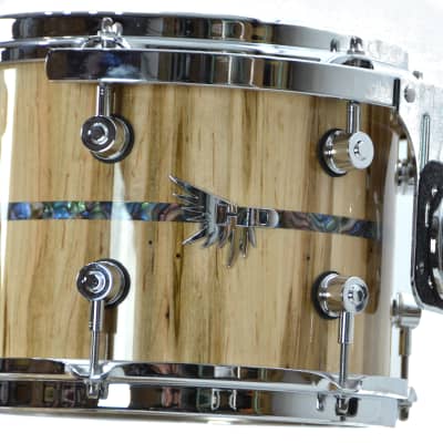 Hendrix Archetype 5pc Stave Ambrosia Maple Drum kit w/ Mother of Pearl inlay image 3