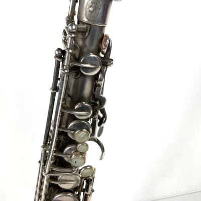 Vintage The Buescher True Tone Low Pitch 1925-26 Alto Saxophone - Matte Silver image 4
