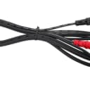 Hosa CRA-202R Dual RCA - RCA Right Angle 6 Foot Cable