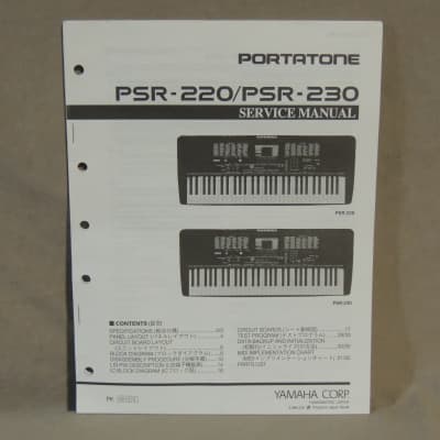 Yamaha Portatone PSR-220 / PSR-230 Service Manual [Three Wave Music]