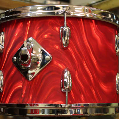 1966 Slingerland 'Modern Combo' in Red Satin Flame 14x18 14x16 9x13 9x10 image 11