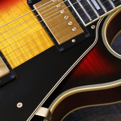2006 Gibson Custom Shop 1968 Reissue Les Paul Custom F Electric Guitar Figured Triburst + COA OHSC (6932) image 5