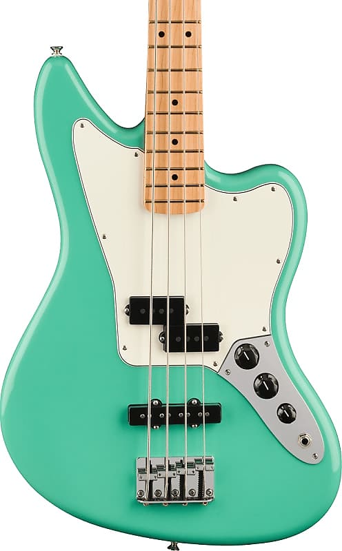Fender Player Jaguar Electric Bass Maple Fingerboard, Sea Foam Green image 1