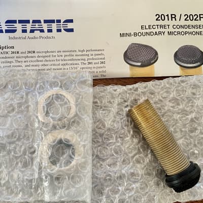 Astatic / CAD Astatic 201R Cardioid Electret Condenser Button Style Boundary Microphone 2000's - Black image 2
