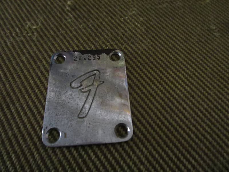 Fender Neck plate 1966 Stratocaster Telecaster P Bass Jazz | Reverb