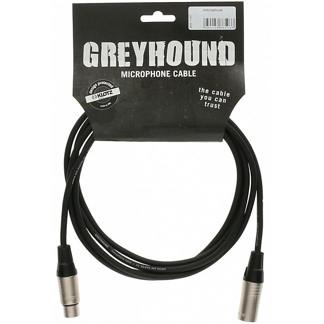 KLOTZ GRG1FM010 Greyhound Mikrofonkabel XLRm-XLRf, 1m
