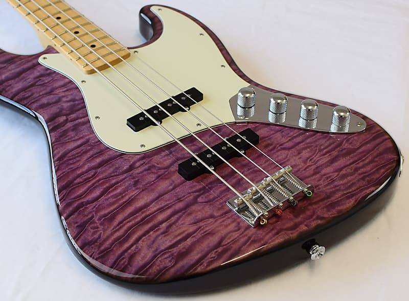 Suhr Bass Classic J Trans Violet Quilt SHOWROOM | Reverb