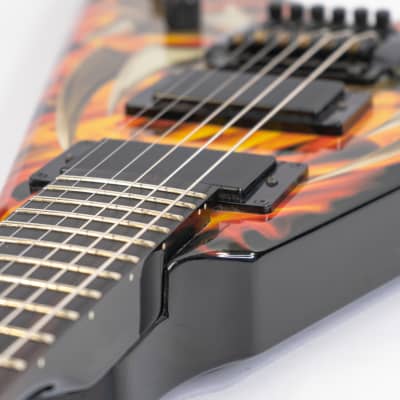 Early 2000’s B.C. Rich KKV Kerry King Signature Flying V w/ Tribal over Fire Graphic image 11