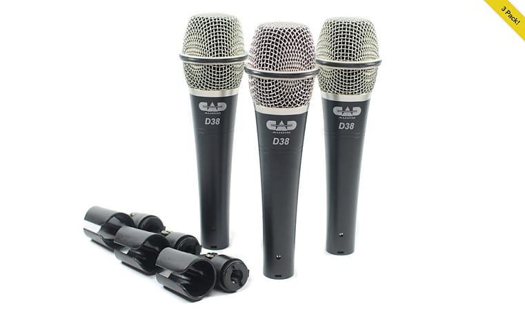 CAD D38X3 Supercardioid Dynamic Mic (3-Pack) image 1