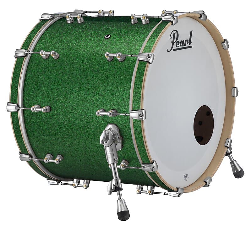 Pearl Music City Custom Reference Pure 22x20 Bass Drum W/ Mount GREEN GLASS RFP2 image 1