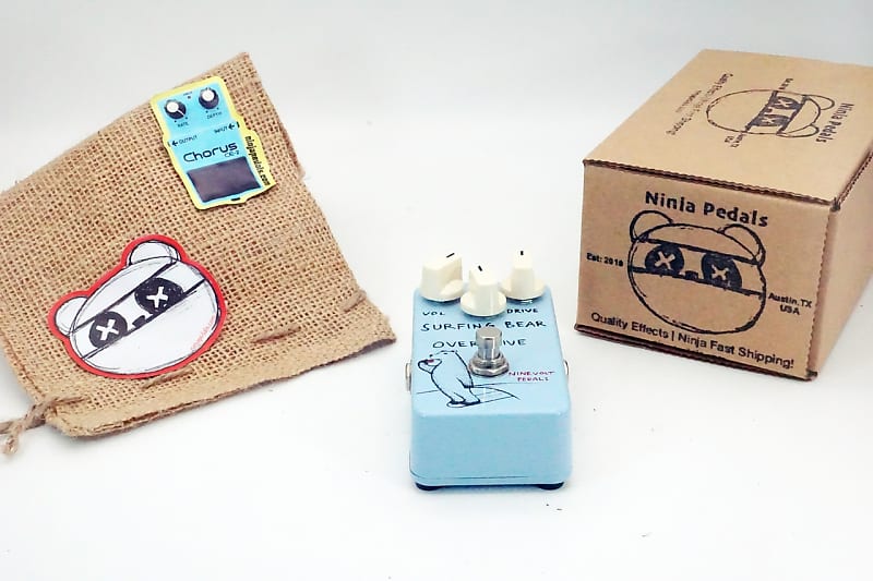 NineVolt Pedals Surfing Bear Overdrive w/Box | Fast Shipping