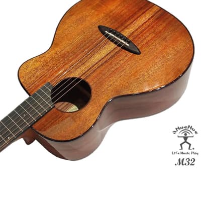 aNueNue M32 Solid Hawaiian Koa & Acacia Bird Travel Guitar 36 inches in Gloss image 7