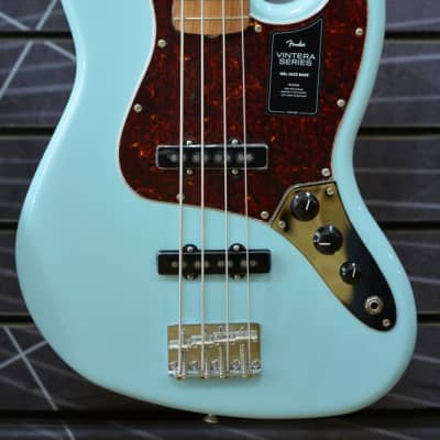 Fender Vintera '60s Jazz Bass Daphne Blue Electric Bass Guitar & Case image 1