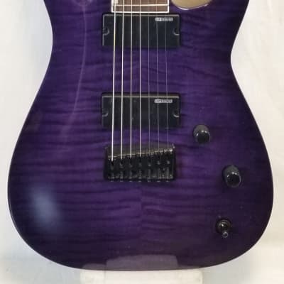 ESP LTD SH-207 Brian "Head" Welch 7 String Electric Guitar, Flame Maple Top, See Thru Purple, w/ESP Form Fit Hard Case 2023 image 8
