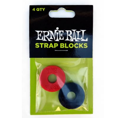 Strap Blocks Guitar Bass Instrument Strap Securing Tightening Modification-Free Red/Black Flex Locks image 2