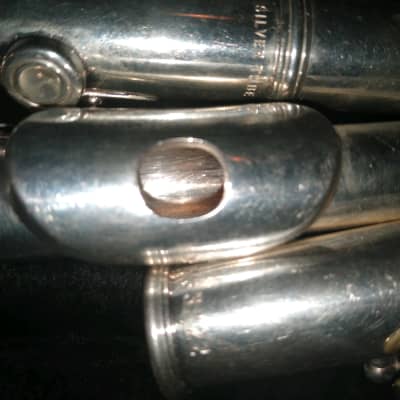 Selmer Signet Solid-Coin-Silver flute, USA, with Signet case image 2