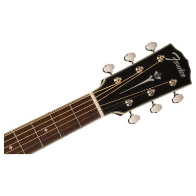 Fender Paramount PS-220E Parlor Acoustic Electric Guitar, Aged Cognac Burst image 6