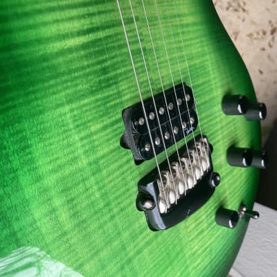 Parker Pm 24 emerald Green Flame Top hornet single cut piezo electric guitar  - Emerald Green Flame image 22