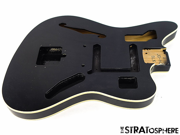 Fender Special Jaguar Thinline BODY Guitar Double Bound Guitar Black 761