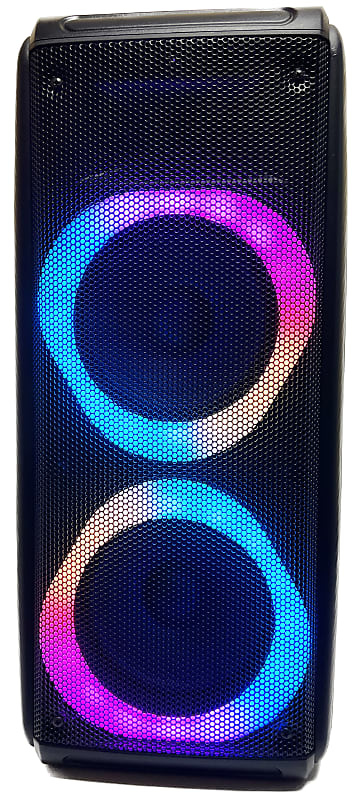 Portable Party Bluetooth PA Loudspeaker Dual 6" Speaker Rechargeable/FM/TF/LED image 1